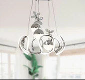 TT Aydınlatma TT332-3TPL-KR  6 Kavisli Krom Kaplama 3 Toplu 3 Renk Modüllü Ledli Avize thumbnail 2