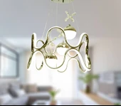 TT Aydınlatma TT336-3TPL-SR  Sarı Kaplama 3 Toplu 3 Renk Modüllü Ledli Avize thumbnail 3