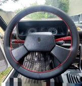 DİKİŞLİ DİREKSİYON KILIFI SİYAH DERİ KIRMIZI DİKİŞLİ BROADWAY 98 KASA SADECE FOTODAKİ İÇİN thumbnail 1