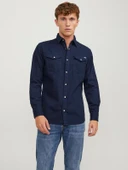 JJESHERIDAN SHIRT L/S NOOS DARK NAVY DARK NAVY XL - 1