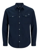 JJESHERIDAN SHIRT L/S NOOS DARK NAVY DARK NAVY XL - 2
