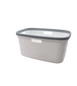 Gümüş Ikili Dokunmatik 80 Lt Çamaşır Sepeti+Çamaşır Selesi Çeyiz Seti-MT09 - 6