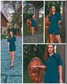 Tesmay 24169 Nefti Yeşil Kısa Kol Sörfçü Havuz Mayosu thumbnail 7