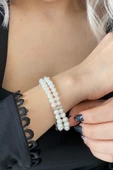 6,5 mm Çift Sıra Doğal İnci Bileklik thumbnail 2