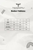 Tesmay 2004 Lacivert Yapraklı Pareo Tesettür Mayo Üzerine  Kaftan - 7