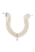 6,5 mm Choker Zirkon Taşlı Doğal İnci Kolye - 1
