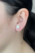 Kadın 9,5 mm Doğal İnci Kadın Küpe - 1