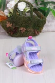 Vicco 332.P25Y.254 Lila Can Anatomik Işıklı Kız Çocuk Sandalet thumbnail 4