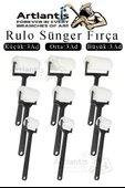 Sünger Rulo Fırça 9 lu 1 Paket Siyah Plastik Saplı Boyama Süngeri Sanatsal Sünger Boya Fırçası Parmak Guaj Akrilik Boya - 1