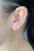 6,5 mm Doğal İnci Kadın Küpe - 1