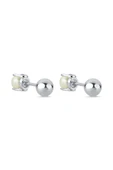 4,5 mm İkili Tragus Doğal İnci Çift Taraflı Top Piercing - 4