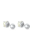 5,5 mm İkili Tragus Doğal İnci Çift Taraflı Top Piercing - 4
