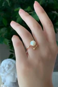 8,5 mm Doğal İnci Yüzük - 3