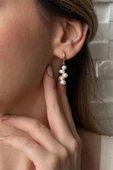 5 mm Barok Doğal İnci Küpe - 1