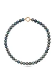 10,5 mm Siyah İnci Kolye - 6