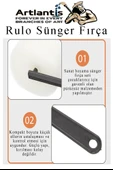 Sünger Rulo Fırça 15 li 1 Paket Siyah Plastik Saplı Boyama Süngeri Sanatsal Sünger Boya Fırçası Parmak Guaj Akrilik Boya - 3