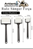 Sünger Rulo Fırça 15 li 1 Paket Siyah Plastik Saplı Boyama Süngeri Sanatsal Sünger Boya Fırçası Parmak Guaj Akrilik Boya - 2