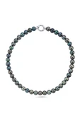10,5 mm Siyah İnci Kolye - 4