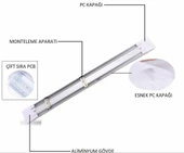 10 ADET CATA CT 2477 Nemli Yer 40W 120 cm Etanj Led Armatür Beyaz Işık 6400K thumbnail 4