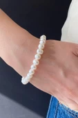 8,5 mm Sıralı Doğal İnci Bileklik - 3