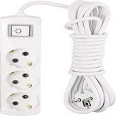 Eko Grup 3'lü Priz 3mt Anahtarlı S-958FF - 1