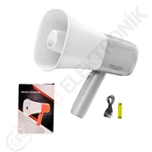 NOTEL 918L 25 WATT BLUETOOTH-USB-SİREN-SES KAYIT ÖZELİKLİ DAHİLİ BATARYALI MİNİ EL TİPİ MEGAFON - 1