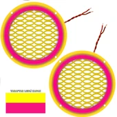 Ledli Taraftar Hoparlör Kapak 16cm 2 Adet sarı mor - 1