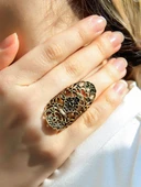 Trend Otantik Desenli Antik Ayarlanabilir Kadın Vintage Yüzük euy1276 thumbnail 2