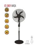 CATA Datça 18" Ayaklı Vantilatör 50w 3 Kademeli Hız Ayarı Otomatik Kapanma - 2