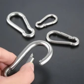 Ablacks  10 Adet Düz Yaylı Karabina 8 Mm No Olta Deniz Tırmanma Kamp Ekipmanları Hamak Askı thumbnail 4