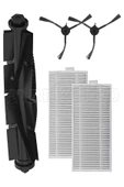 Grundig VCR 6230 Uyumlu Robot Yedek 5 Parça Seti Ana Fırça Yan Fırça Hepa Filtre - 1