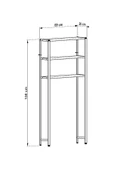 VayLife Çamaşır Makinesi Üstü Düzenleyici Raf 150x70x22.5 Ceviz - 6