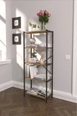 Dizayn Motion Dekoratif 5 Raflı Kitaplık 150 x 60 Ceviz - 2