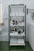Dizayn Motion 5 Raflı Kapaksız Banyo Dolabı 150x60x30 Beyaz - 2
