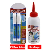 Derz Kalemi Derz Dolgu Yenileme Hızlı Kuruyan Su Bazlı Kokusuz Kalıcı Fayans Yenileme Kalem 2'li Set - 1