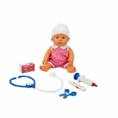 Bebelou Doktor Zamanı 35cm Konuşan Bebek 29459 Pembe thumbnail 1