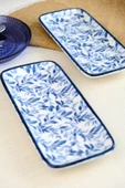 TABAK EVİ Blue Heaven Kayık Tabak 2 li 22x10x1cm - 3