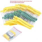 200 Adet Bobin Seti Direnç Tip 1uH / 4,7mH 1/2w 20 Farklı Değerde Şeffaf Poşette thumbnail 1