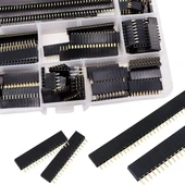 120 Adet Header Seti 2,54mm Dişi 4-20 Pin 8 Çeşit Şeffaf Çantada - 2