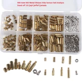 300 Adet M2 Metal Distans Vida Somun Seti Aralıyıcı Stand off 10 Çeşit Şeffaf Çantada - 1