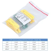 200 Adet Bobin Seti Direnç Tip 1uH / 4,7mH 1/2w 20 Farklı Değerde Şeffaf Poşette thumbnail 2