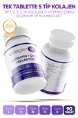 Collagen Life 5 Tip Kolajen Tip 1, Tip 2, Tip 3, Tip 5 ,tip 10, ( Selenyum , C Vitamini Ve Çinko ) 90 Tablet - 3