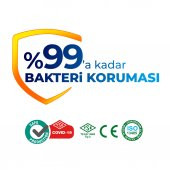 Evony Color Bej Yumuşak Elastik Kulaklı Maske 50 Adet - 3