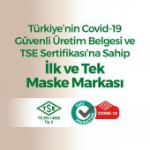 Evony Color Bej Yumuşak Elastik Kulaklı Maske 50 Adet - 6
