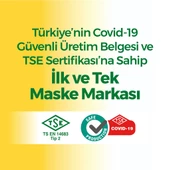 Evony Color Sarı Yumuşak Elastik Kulaklı Maske 100 Adet - 6
