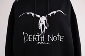 Siyah Death Note Ryuk Anime Kapşonlu Pamuklu Sweatshirt - 2