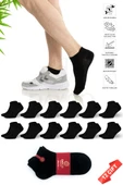 Premium Siyah Renk Erkek Bambu Patik Çorap 12li Set - 41-45 - 10500-DZ12-SYH - 2
