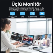 NPO NPM11 16" FHD 1200p IPS Type-C Taşınabilir 2'li Monitör Çoklayıcı Standlı Notebook Monitör - 9