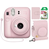 Fujifilm Instax Mini 12 Anlık Fotoğraf Makinesi/Minimate Özel Kılıf/10 Sayfa - Pembe - 1