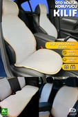 S-Dizayn Oto Koltuk Koruyucu Kılıf Set Krem Universal 2+3 Parça Ön Arka - 1